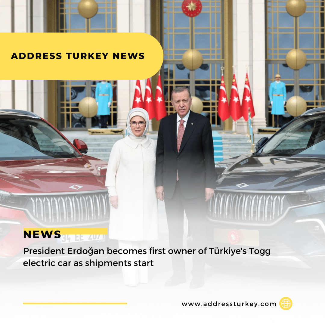President Erdoğan becomes first owner of Türkiye's Togg electric car as shipments start